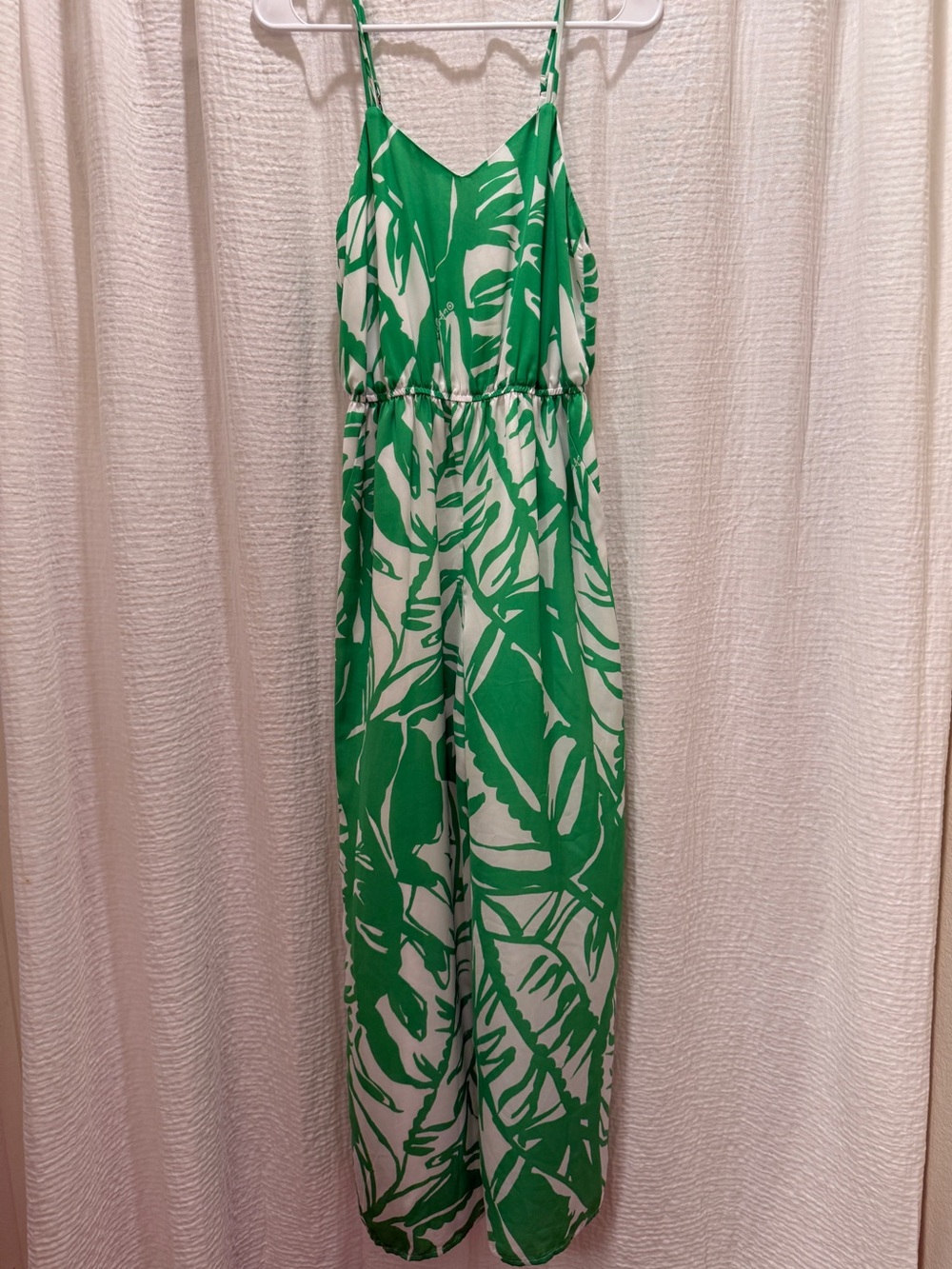 Lilly Pulitzer for Target "Boom Boom" Green Palm Print Wide Leg Jumpsuit